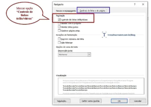 Como configurar quebras de linha no documento