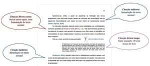 Exemplos de citações diretas curtas e longas ABNT